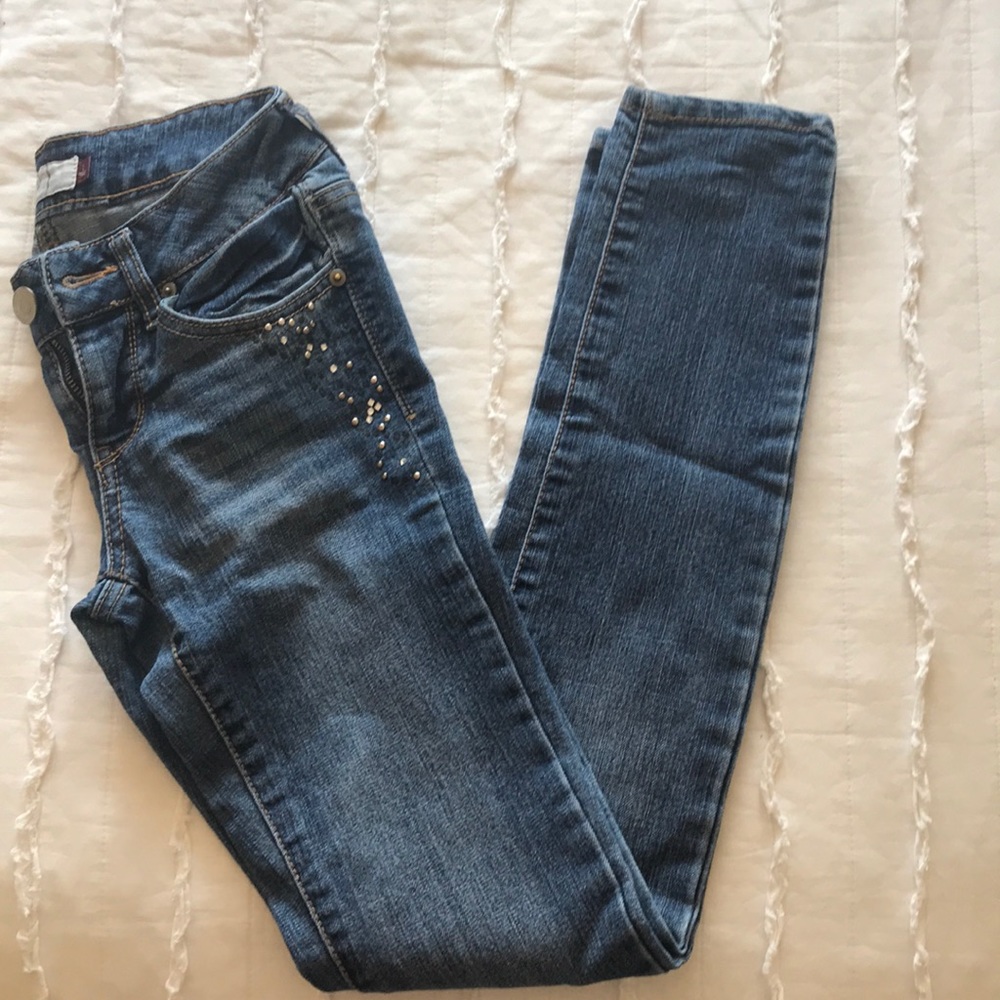 Rhinestone skinny jeans